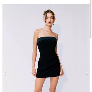 With Jean Black Tuxedo Dress